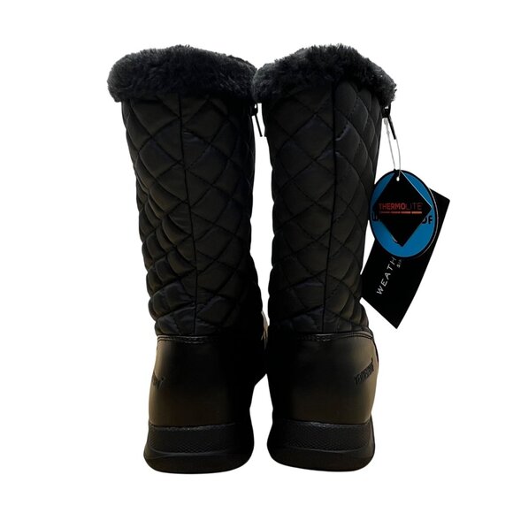 Weatherproof Women’s Black Quilted Waterproof Thermolite Winter Boots Size 7M - Picture 5 of 12